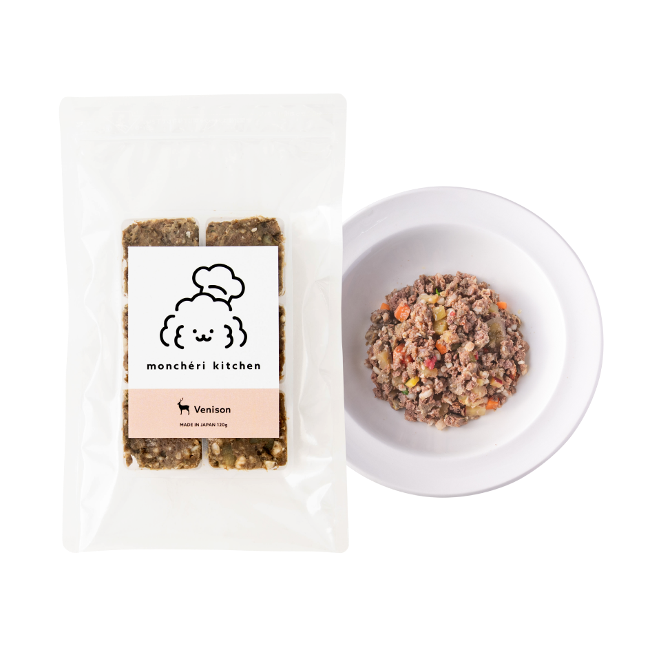 鹿肉と小松菜の手づくり健康ごはん